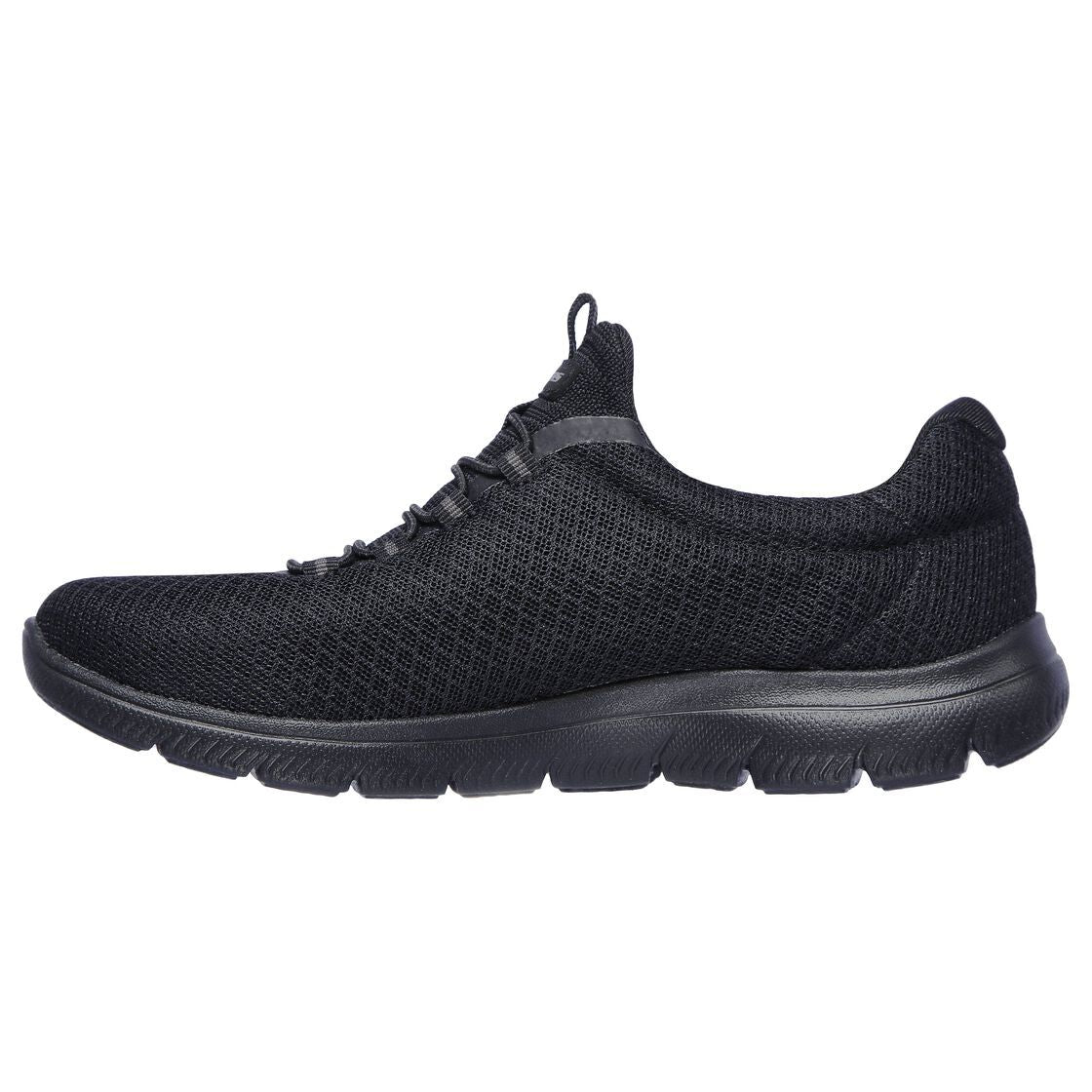 Black - Side - Skechers Womens-Ladies Summits Trainers