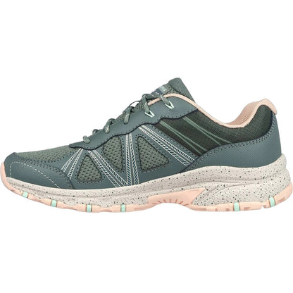Olive - Back - Skechers Womens-Ladies Hillcrest Ridge Leather Trainers