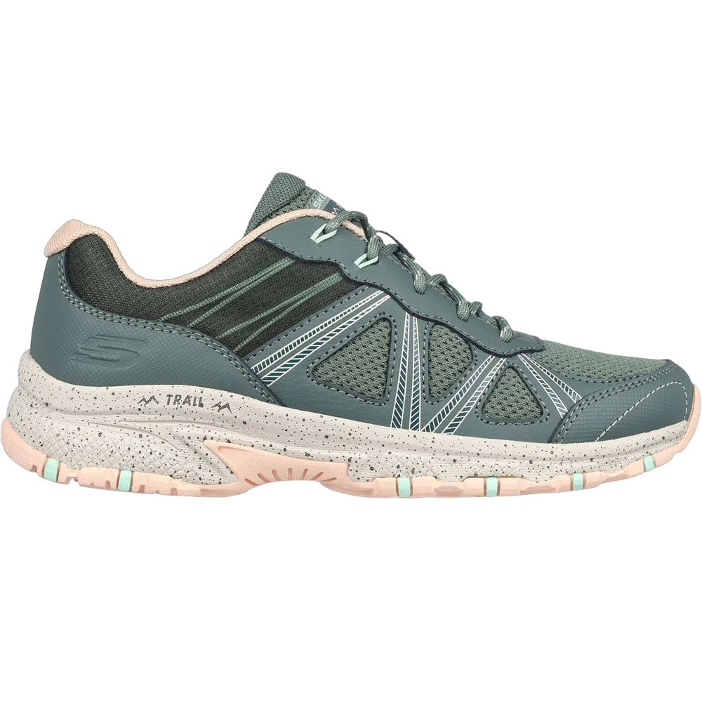 Olive - Side - Skechers Womens-Ladies Hillcrest Ridge Leather Trainers