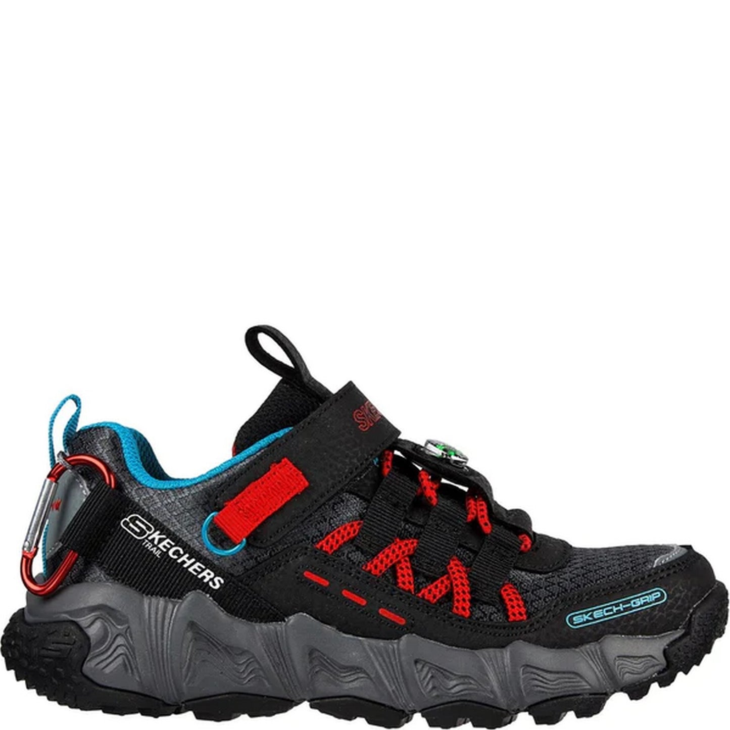 Black-Red - Side - Skechers Boys Velocitrek - Pro Scout Trainers