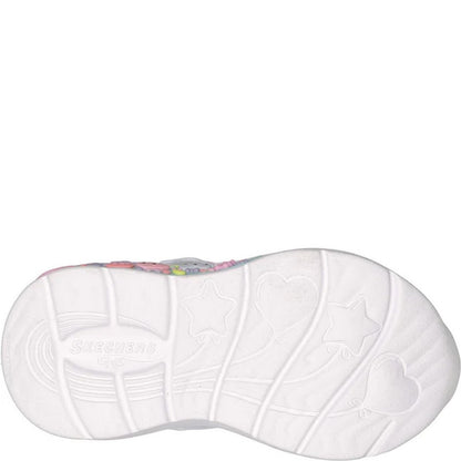 Silver-Multicoloured - Pack Shot - Skechers Girls My Dreamers Trainers