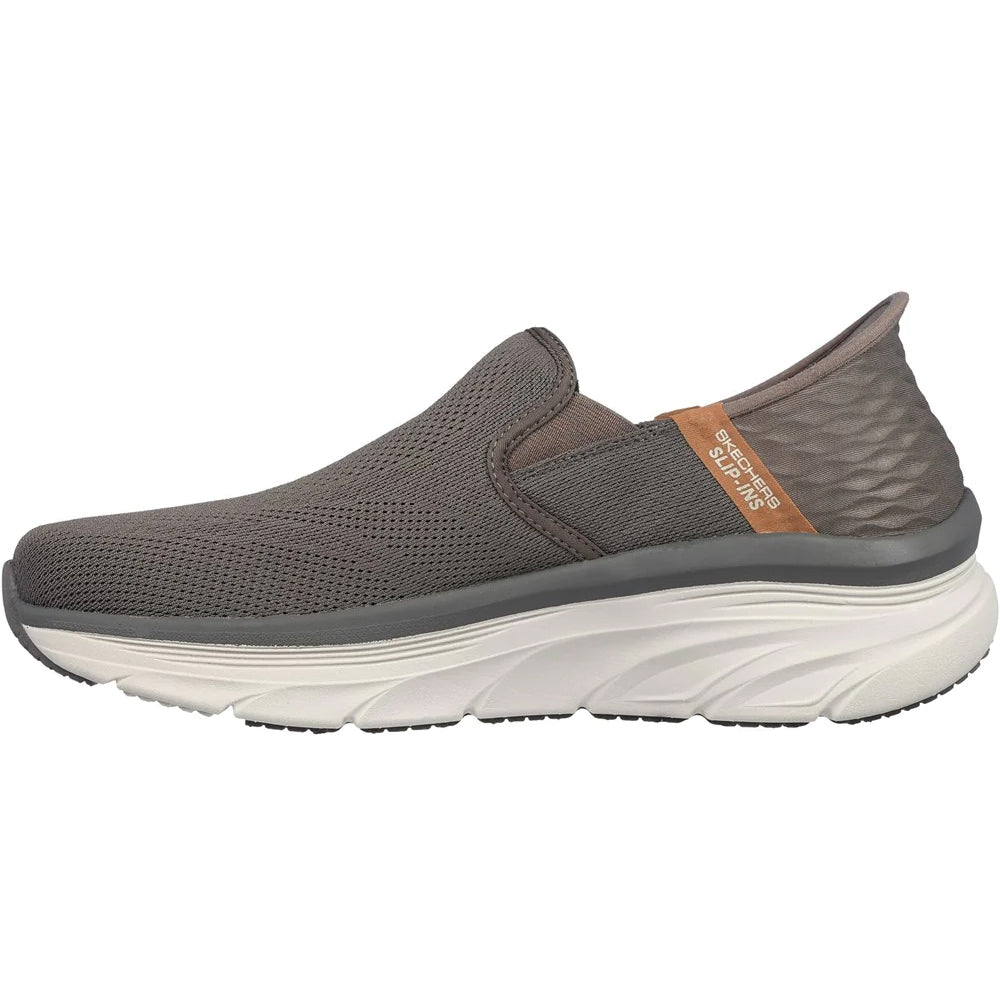 Brown - Back - Skechers Mens D´Lux Walker-Orford Shoes