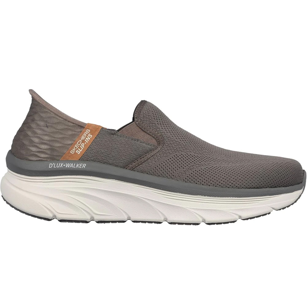 Brown - Side - Skechers Mens D´Lux Walker-Orford Shoes
