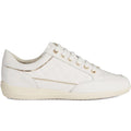 White - Side - Geox Womens-Ladies D Myria Leather Trainers