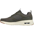 Olive - Back - Skechers Mens Court Homegrown Suede Skech-Air Trainers