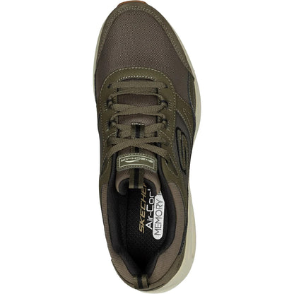 Olive - Lifestyle - Skechers Mens Court Homegrown Suede Skech-Air Trainers