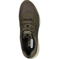 Olive - Lifestyle - Skechers Mens Court Homegrown Suede Skech-Air Trainers