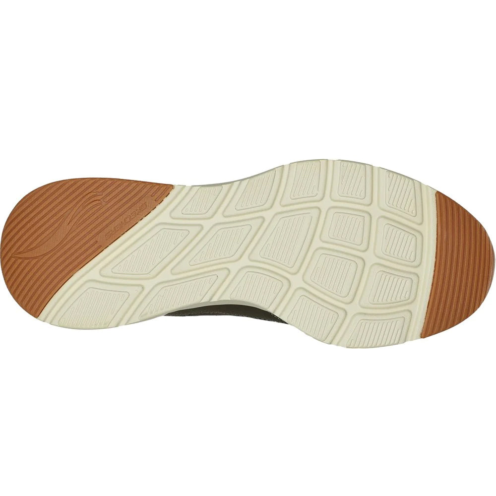 Olive - Pack Shot - Skechers Mens Court Homegrown Suede Skech-Air Trainers