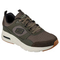 Olive - Front - Skechers Mens Court Homegrown Suede Skech-Air Trainers