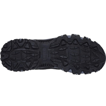 Black-Charcoal - Lifestyle - Skechers Mens Hillcrest Leather Walking Shoes