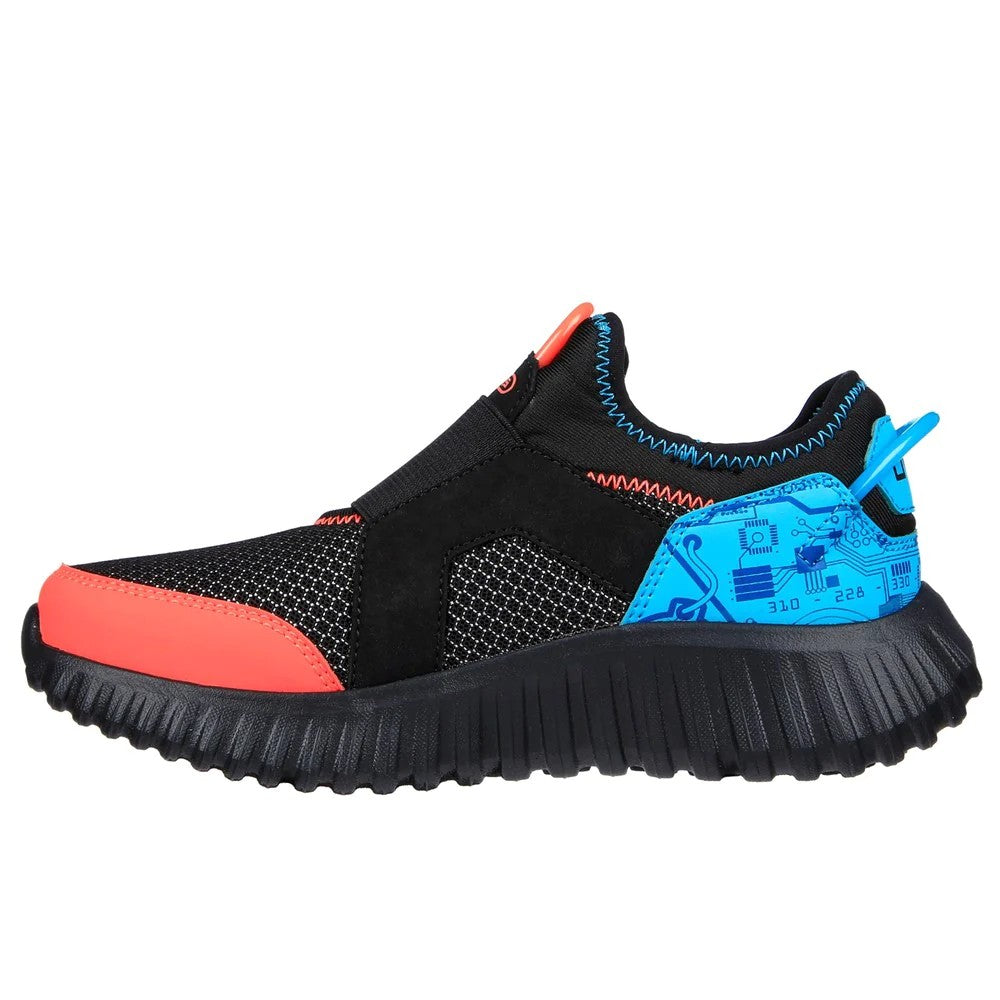 Black-Red-Blue - Back - Skechers Boys Game Kicks Depth Charge 2.0 Trainers