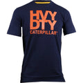 Eclipse Blue - Front - Caterpillar Mens Trademark Logo Heavy Duty T-Shirt