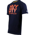 Eclipse Blue - Side - Caterpillar Mens Trademark Logo Heavy Duty T-Shirt