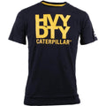 Black - Front - Caterpillar Mens Trademark Logo Heavy Duty T-Shirt