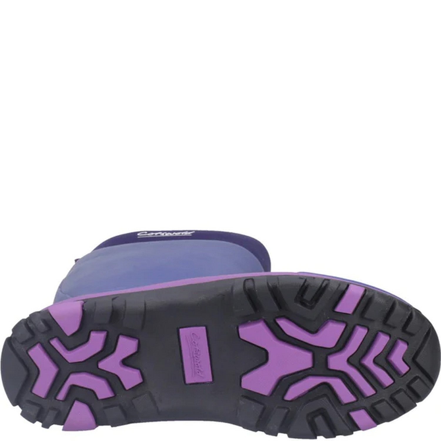 Purple - Pack Shot - Cotswold Womens-Ladies Contrast Panel Wellington Boots