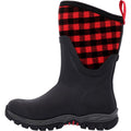 Black-Red - Pack Shot - Footsure Womens-Ladies Arctic Sport II Mid Cut Wellington Boots