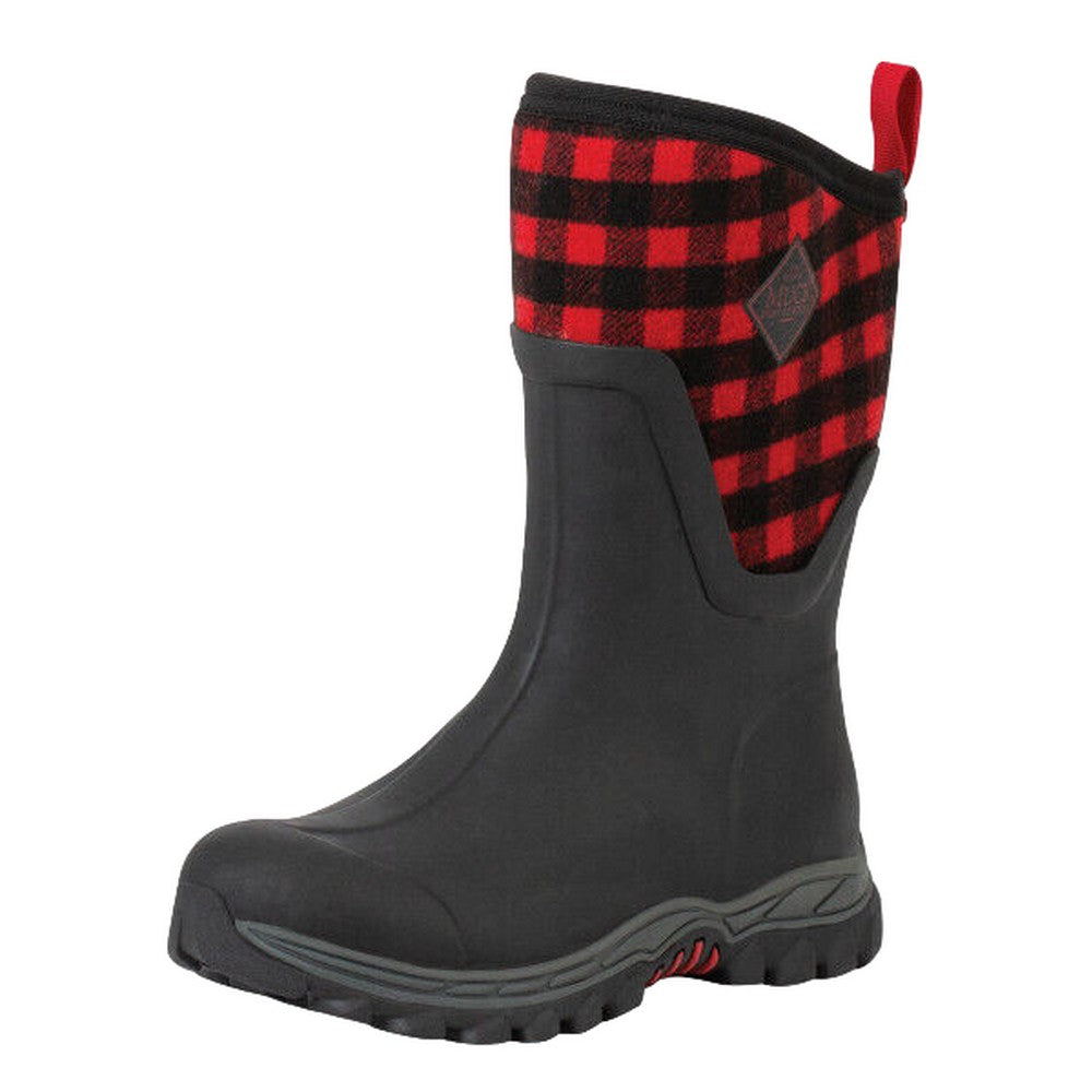 Black-Red - Front - Footsure Womens-Ladies Arctic Sport II Mid Cut Wellington Boots