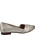 Gold - Back - Hush Puppies Womens-Ladies MARLEY Metallic Leather Ballet Shoes