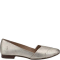 Gold - Side - Hush Puppies Womens-Ladies MARLEY Metallic Leather Ballet Shoes