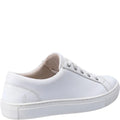 White - Back - Hush Puppies Womens-Ladies Tessa Leather Trainers