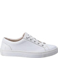 White - Side - Hush Puppies Womens-Ladies Tessa Leather Trainers