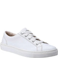 White - Front - Hush Puppies Womens-Ladies Tessa Leather Trainers
