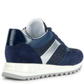 Blue - Back - Geox Womens-Ladies D Tabelya A Leather Trainers