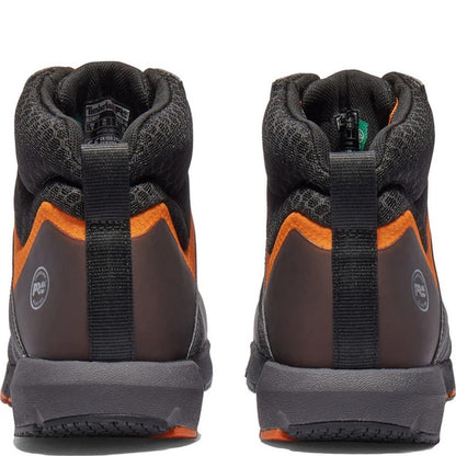 Black-Orange - Back - Timberland Pro Mens Radius Non Marking Ankle Boots