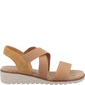 Tan - Side - Fleet & Foster Womens-Ladies Freesia Leather Sandals