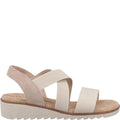 Beige - Side - Fleet & Foster Womens-Ladies Freesia Leather Sandals