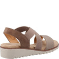 Brown - Back - Fleet & Foster Womens-Ladies Freesia Leather Sandals