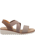 Brown - Side - Fleet & Foster Womens-Ladies Freesia Leather Sandals