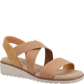 Tan - Front - Fleet & Foster Womens-Ladies Freesia Leather Sandals