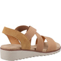Tan - Back - Fleet & Foster Womens-Ladies Freesia Leather Sandals