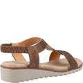 Brown - Back - Fleet & Foster Womens-Ladies Hyacinth Leather Sandals