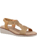 Tan - Front - Fleet & Foster Womens-Ladies Hyacinth Leather Sandals