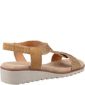Tan - Back - Fleet & Foster Womens-Ladies Hyacinth Leather Sandals