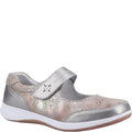 Silver - Front - Fleet & Foster Womens-Ladies Laura Suede Shoes