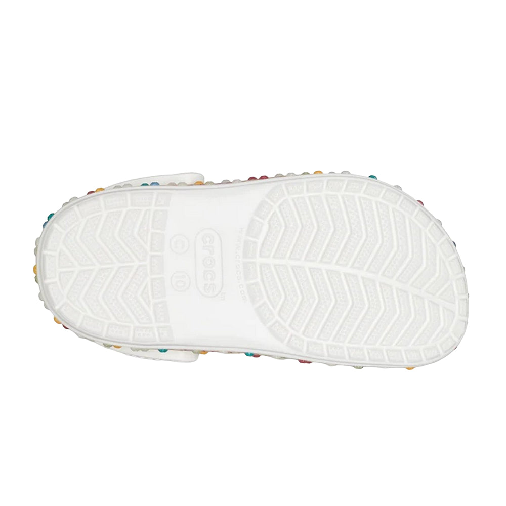 White-Multicoloured - Close up - Crocs Childrens-Kids Clogs