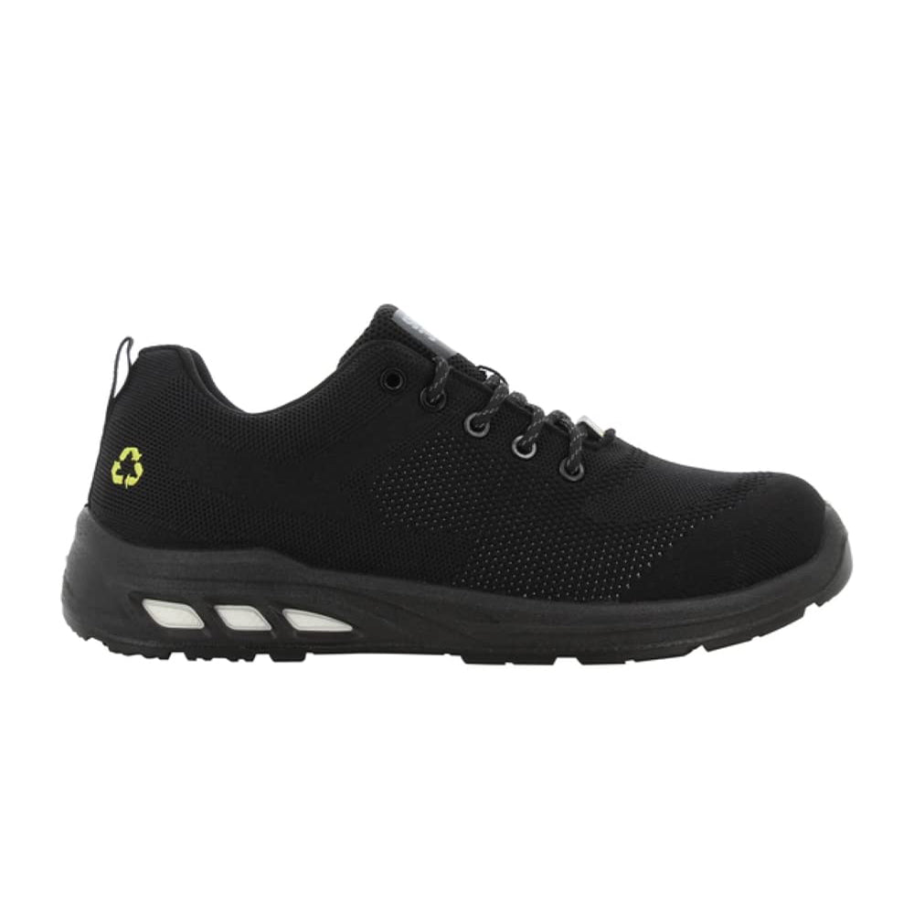 Black - Side - Safety Jogger Unisex Adult Ecofitz S1P Shoes