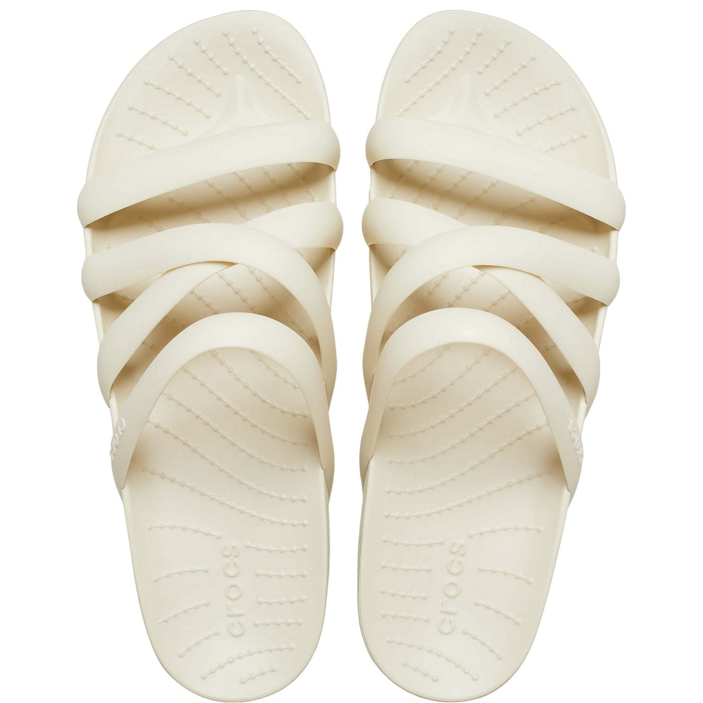 Bone - Close up - Crocs Womens-Ladies Splash Strappy Sandals
