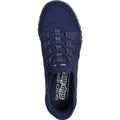 Navy - Side - Skechers Womens-Ladies Roll With Me Casual Shoes