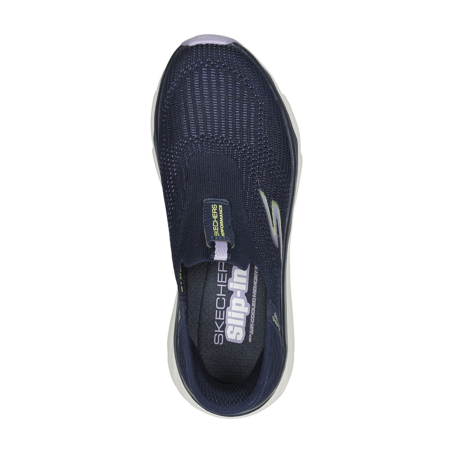 Navy-Lavender-White - Side - Skechers Womens-Ladies Cushioned Trainers