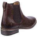 Dark Brown - Back - Cotswold Mens Corsham Leather Chelsea Boots