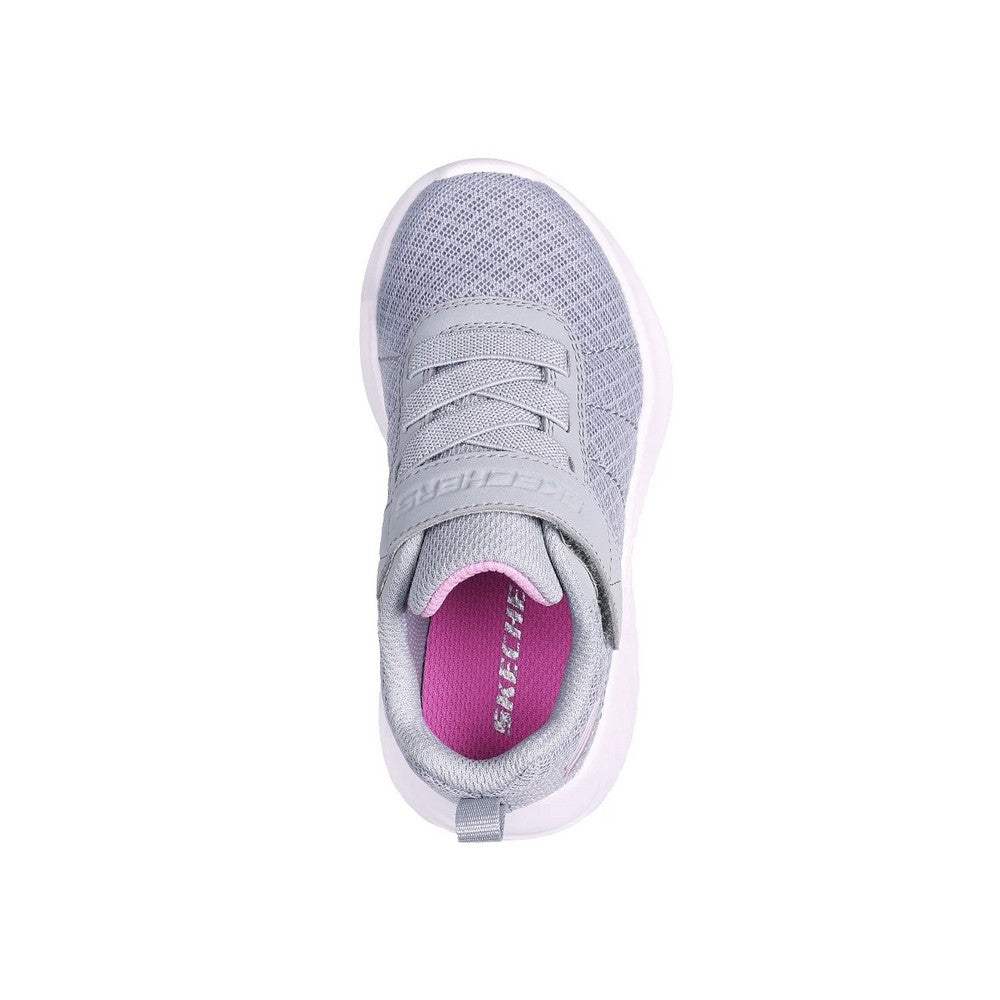 Grey - Side - Skechers Girls Bounder - Cool Cruise Shoes