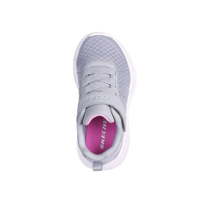 Grey - Side - Skechers Girls Bounder - Cool Cruise Shoes