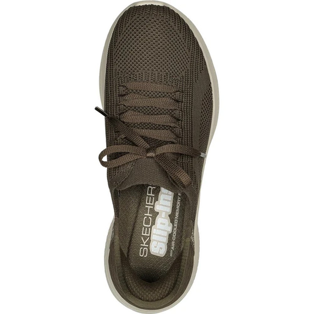 Olive - Lifestyle - Skechers Womens-Ladies Ultra Flex 3.0 - Brilliant Casual Shoes