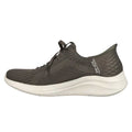 Olive - Side - Skechers Womens-Ladies Ultra Flex 3.0 - Brilliant Casual Shoes
