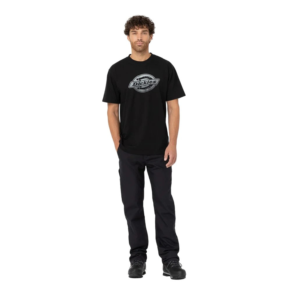 Dark Navy - Side - Dickies Workwear Mens SS Logo T-Shirt