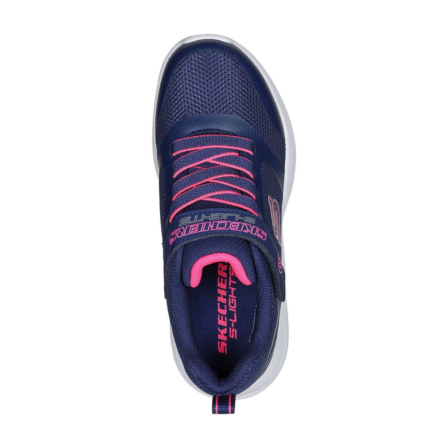 Purple-White-Pink - Side - Skechers Girls Sola Glow Trainers
